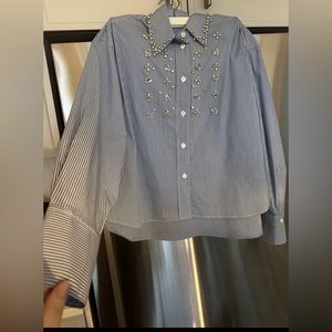 Striped Zara shirt oversized NWT size Small fits M as well
